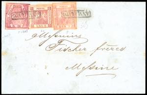 1860 - 10 grana carminio lillaceo, falso per ... 