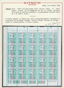 1979 - 3.000 lire Alti valori, ... 