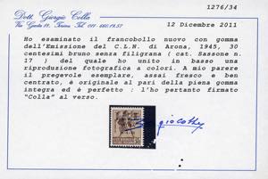 ARONA 1945 - 30 cent. ... 