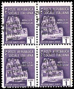 IMPERIA 1945 - 1 lira, soprastampa capovolta ... 