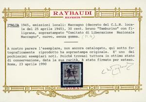 MACCAGNO 1945 - 30 cent. Monumenti ... 