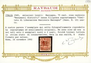 MACCAGNO 1945 - 75 cent. ... 