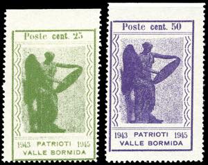 VALLE BORMIDA 1945 - 25 cent. e 50 cent. ... 