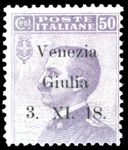 VENEZIA GIULIA 1918 - 50 cent. soprastampato ... 