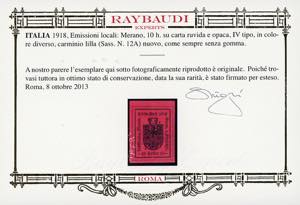 MERANO 1918 - 10 h. carminio ... 