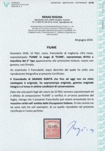 FIUME 1918 - 10 f. rosso, cifre ... 
