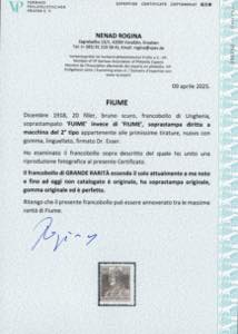 FIUME 1918 - 20 f. bruno, ... 