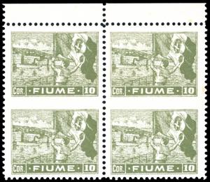 FIUME 1919 - 10 cor. Allegorie e Vedute, ... 