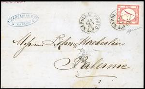 1862 - 5 grana rosso carminio (21), ... 
