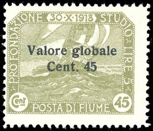 FIUME 1920 - 45 cent. su 45 cent. ... 