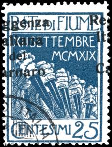 FIUME 1920 - 25 cent. soprastampato ... 