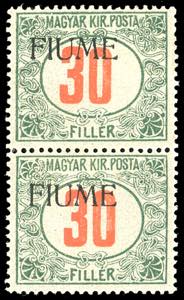 FIUME SEGNATASSE 1918/19 - 30 f. cifre ... 