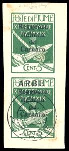 ARBE 1920 - 5 cent. soprastampato Reggenza ... 