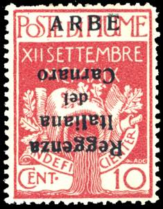 ARBE 1920 - 10 cent. soprastampa Reggenza ... 