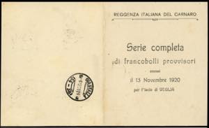 VEGLIA 1920 - Soprastampati in ... 