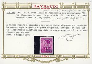 LUBIANA 1941 - 30 d. soprastampato ... 