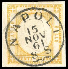 1861 - 20 grana giallo arancio (23), usato ... 