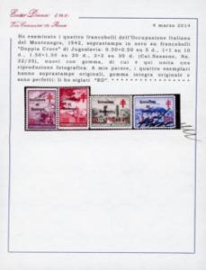 MONTENEGRO 1942 - Croce Rossa, ... 