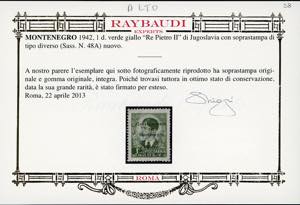 MONTENEGRO 1942 - 1 din. verde, ... 