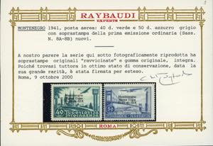 MONTENEGRO POSTA AEREA 1941 - 40 ... 