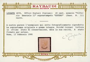 EMISSIONI GENERALI 1878 - 20 cent. ... 