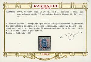 COSTANTINOPOLI 1908 - 20 piastre ... 