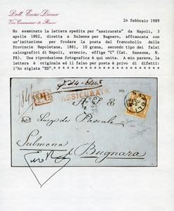 1862 - 10 grana arancio, falso per ... 