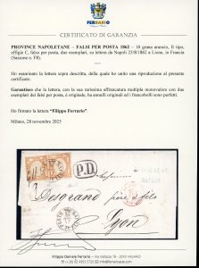 1862 - 10 grana arancio, II tipo, ... 