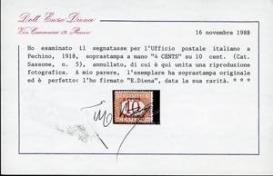 PECHINO SEGNATASSE 1918 - 4 cent. ... 