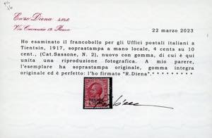 TIENTSIN 1917 - Prima emissione, ... 