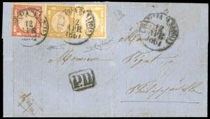 1861 - 20 grana giallo arancio, effigie A, ... 