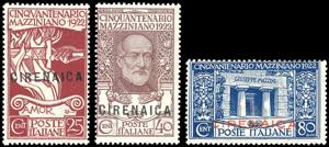 1922 - Mazzini soprastampati Cirenaica, ... 