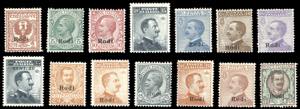 RODI 1912/23 - Soprastampati, le prime sei ... 