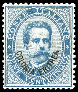 1893 - 25 cent. Umberto I (6), nuovo, gomma ... 