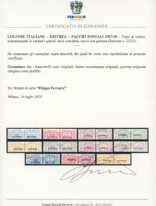 PACCHI POSTALI 1927/37 - Fascio al ... 