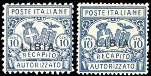 RECAPITO AUTORIZZATO 1929 - 10 cent., un ... 