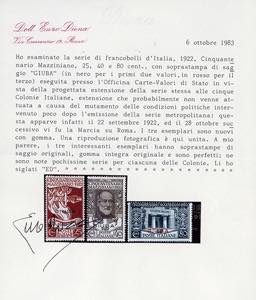 1922 - Mazzini soprastampati ... 