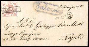 1858 - 2 grana rosa lillaceo I tavola (5a), ... 