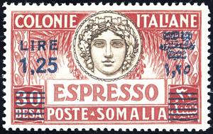 ESPRESSI 1940 - 1,25 lire su 30 b., dent. 14 ... 