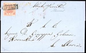 1858 - 2 grana rosa chiaro, I tavola (5), ... 