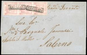1858 - 1 grano rosa lillaceo, I tavola (3a), ... 