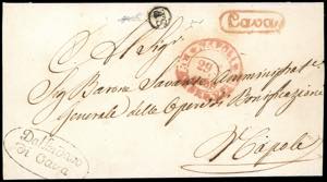 1859 - Lettera in franchigia da Cava a ... 