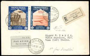 POSTA AEREA 1934 - 25 cent. e 2 lire Mostra ... 