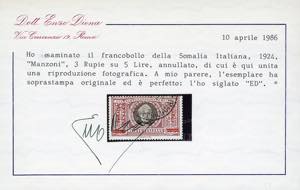1924 - 5 lire Manzoni, giro ... 
