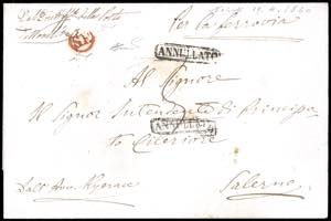 1860 - Lettera in franchigia da Napoli ... 