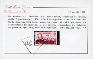 SERVIZIO AEREO 1934 - 25 + 2 lire ... 