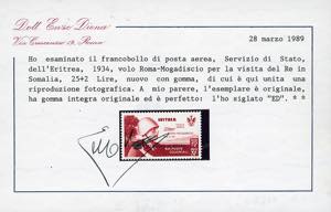 SERVIZIO AEREO 1934 - 25 + 2 lire ... 