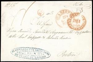 1859 - Lettera in franchigia da Caserta ... 