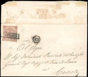 1859 - 2 grana rosa chiaro, I tavola (5), ... 