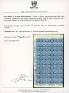 1892 - 5 cent. su 10 cent., ... 